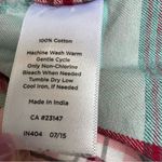 Talbots Casual 100% Cotton Button Up Shirt in Aqua Maroon Plaid sz Petite Small Photo 5