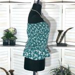 SheIn Strapless Chiffon Ruffled Floral Top XS Photo 2