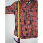 New York And Company Woman's Long Sleeve Plaid Blouse Photo 10