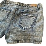 Iris Women’s Aztec print front acid wash denim jean shorts Photo 3
