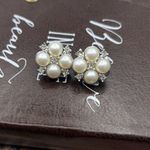 Vintage Pearl Rhinestone Set Sarah Coventry 1970s Bridal White Photo 5
