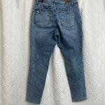 Judy Blue  MidRise Medium Wash Paisley Print Distressed Boyfriend Jeans Size 14W Photo 2