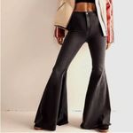 Free People  Just Float On Ruffle Flare Jeans Wide Leg Bell Bottoms Gray Size 27 Photo 2
