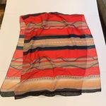 Colorful and Versatile Western Style Striped Lightweight Shawl Scarf Wrap Red Photo 2