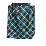 Talbots  TEAL WOOL PLAID PREPPY SKIRT Photo 1