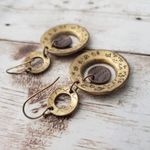Vintage Earrings Hooks for Pierced Ears Unusual Dangle Earrings Photo 3