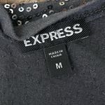 EXPRESS Vtg Y2k All Over Sequin Vneck Womens Blouse 90s 80s NYE Party M Glam Photo 8