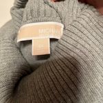 Michael Kors size 0X grey cowl neck fringe hem sweater Photo 6