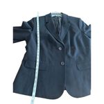 Nine West Blazer Womens Jacket Two Button Size L-XL Office Formal Preppy Black Photo 2