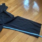 Loft black linen jumpsuit romper wide leg pants belted Sz 6 Photo 7