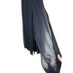 Cache Vintage 80s 90s  Black Chiffon Overlay Wide Leg‎ High Waist Pants Size 2 Photo 7
