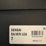 Steven By Steve Madden  Sensai silver metallic Leather Upper slide sandals Size 7 Photo 6