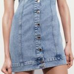 ZARA Dress mini denim jeans button up collar casual short sleeve Photo 4