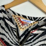 Peter Nygard Animal Print Abstract Tunic Top Sz Large Half Zip Blouse Photo 3