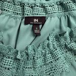 I.N. San Francisco Green Ruffled Blouse Photo 2