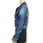 Peoples Liberation Womens Denim Blue Jean Jacket Dark Wash Short Length Medium Photo 6