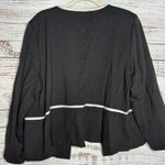 Talbots 18W Black Open Front Blazer Jacket Italian Knit Fabric Photo 4