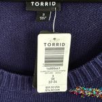 Torrid NWT  Tinsel Stripe Sweater Navy Size 3X Photo 7