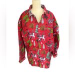 Printfresh  Antelope forest red sleep shirt size‎ large Photo 2