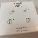 Lark & Vine Earrings Studs Small Hoops Set of 2 Gold Jewels Photo 1