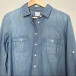 J.Crew  Denim Button Down Long Sleeve Shirt Top Size Small Photo 1