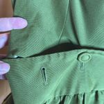 Maeve Anthropologie Green Button Midi Dress Silk Blend Women's Size 0 Strapless Photo 8