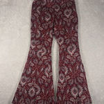 Anthropologie  Damask Jacquard Flare Pants Purple Floral Sz 8 NWT Photo 0