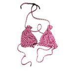 Bikini Top in Orchid Gingham CAROLINE CONSTAS, Small Pink Photo 1