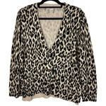 Chico's  Linen Cotton Blend Leopard‎ Cardigan Sweater Women’s Size 2 US Medium Photo 0