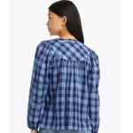 Draper James  Button-Front Top in Midnight Plaid Size XS Photo 1