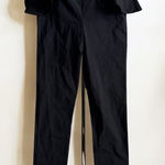 Unique Vintage  Black Peplum Skinny Pants Size Medium 6/8 Photo 0