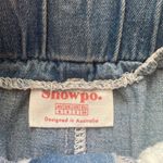 Showpo. Denim Skirt with Bow Size US 2 Blue Photo 4