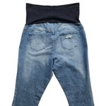 Liz Lange  Maternity Blue Distressed Cotton Stretch Jeggings Jeans Pants Large Photo 4