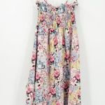 Forever 21 Womens Cottagecore Beach Linen Blend Tie Shoulder Floral Midi Dress S Photo 9