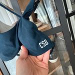 CSB Serenity Lexi Crop top tank sports bra navy criss cross strappy back Blue Size XS Photo 3