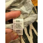 Joie J  Zebra Print Sleeveless Blouse Button-Down Linen Top Large Black & White Photo 3