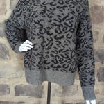 John + Jenn   Women's Cozy Pullover Mock Neck Leopard Knit Sweater Top Size‎ XS Photo 3