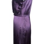 Suzy Chin for Maggy Boutique Silk blend Satin Sheath Dress Purple Size 6 Photo 3