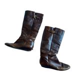 Vintage y2k brown leather mid calf high boots 🍂 Size 7 Photo 2
