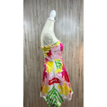 Lilly Pulitzer Women's Size 4 Pink Floral Strapless Fit & Flare Dress w/ Pockets Photo 3