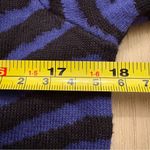 DKNY Jeans Black and Blue Zebra Print Sweater Dress Womens Extra Large Photo 4