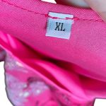 Pink Silver Sequin Embroidered Floral Preppy Barbie Glam Party Midi Dress Size XL Photo 7