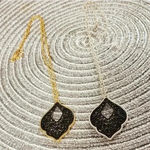 SET OF 2 BLACK GOLD SILVER NECKLACES Photo 0