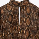 ZARA NEW Ruched Animal Snake Print Mini Dress Photo 8