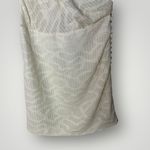 IRO  Roxanie One Shoulder Fil Coupé Chiffon Mini Dress Off White Size 40 or US‎ 8 Photo 5