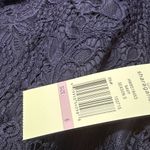 Sharagano  Classy Sleeveless Floral Lace Navy Blue Dress. Size 6 Photo 2