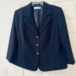 Tahari  Black Blazer Women’s 16W Jacket Crepe Career Formal Office Business Photo 0