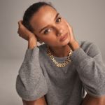 J.Crew  100% Cashmere crewneck sweatshirt Heather Muslin Medium NWT Old Money Photo 6