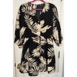 SheIn 🩵🩵 Women's Black And Tan Tropical Print Dress, Cover Up, Vacation, XL🩵🩵 Photo 2