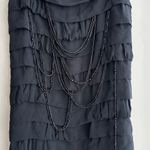 jaloux Black Tiered Ruffle Beaded Flapper Dress, Size Small, NWT Photo 3